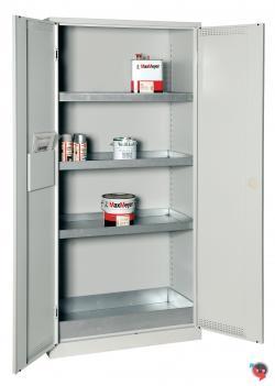 Stahl Umweltschrank 92 x 50 x 195 cm - grau-gelb 